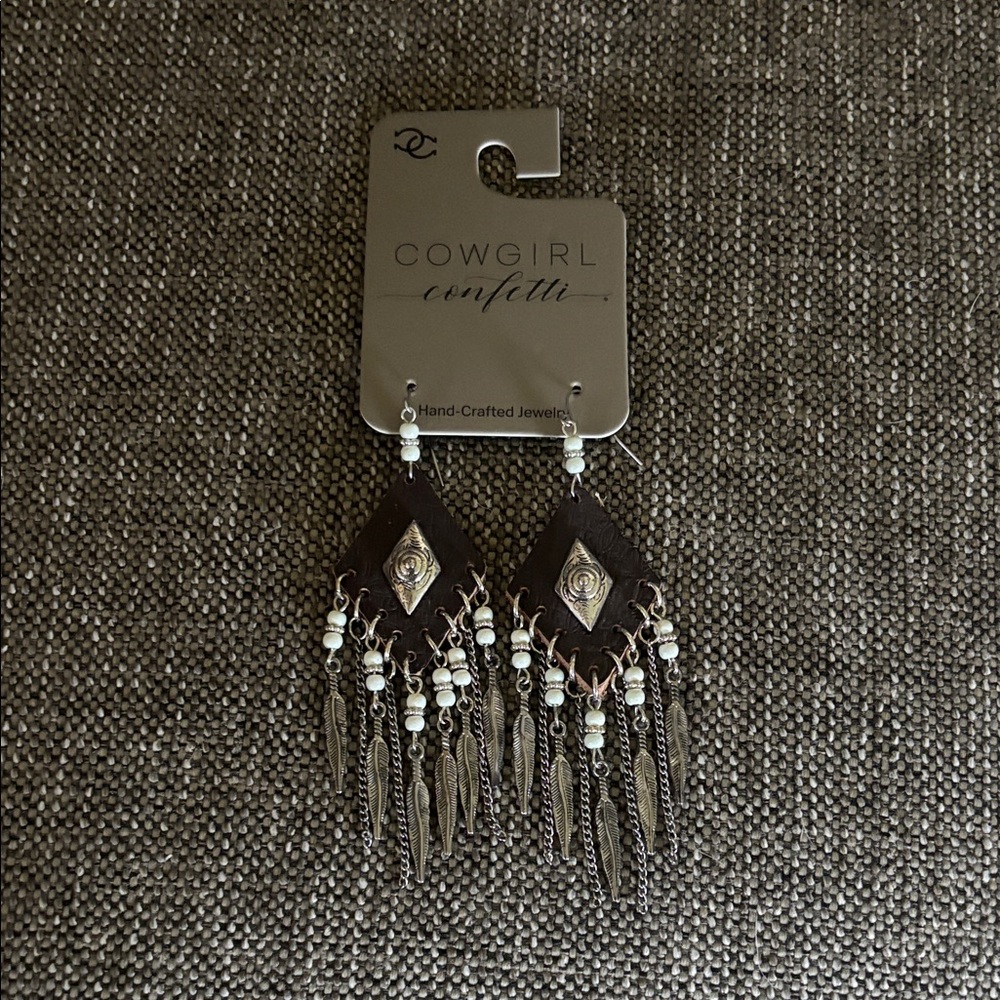 Black and Silver Dangle Earrings